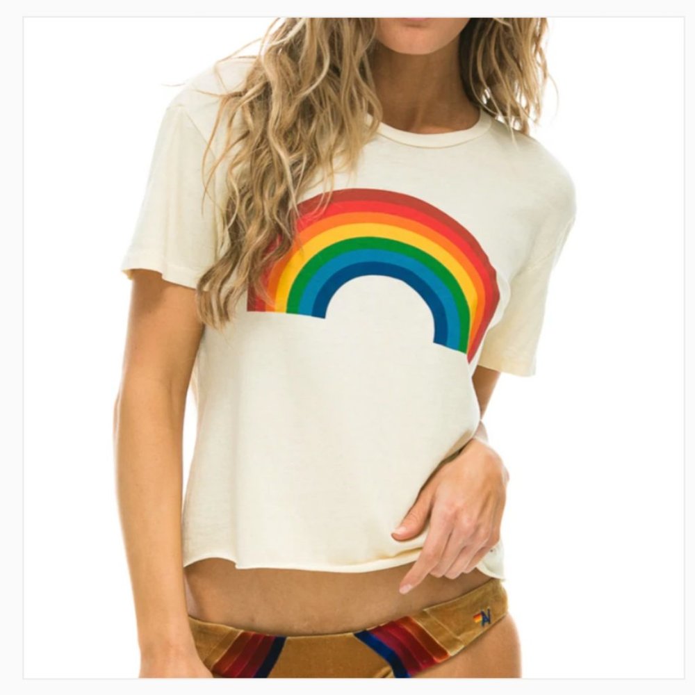 Aviator Nation Big Rainbow Boyfriend Tee
